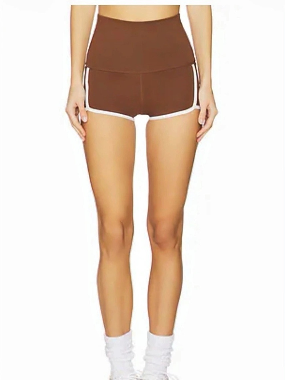 Free People Movement Island Time Brown Athletic Shorts Size Medium Like New